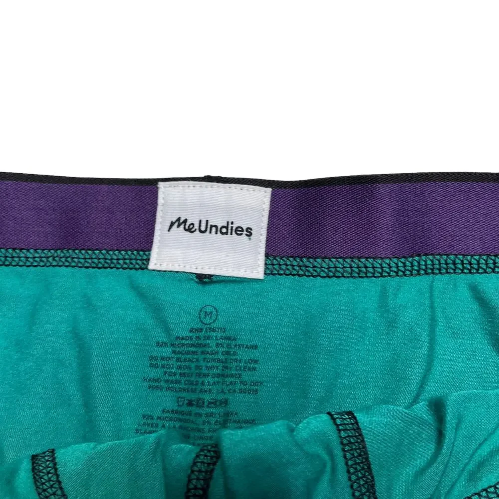 MeUndies Green Plaid Print Men's Trunk Underwear Size Medium